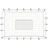 Vidaxl Football Rebounder 184x61x123 cm Stahl und PE -Weiß und Schwarz