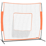 Vidaxl Baseball netto bærbar 219x107x212 cm stål polyester rød svart