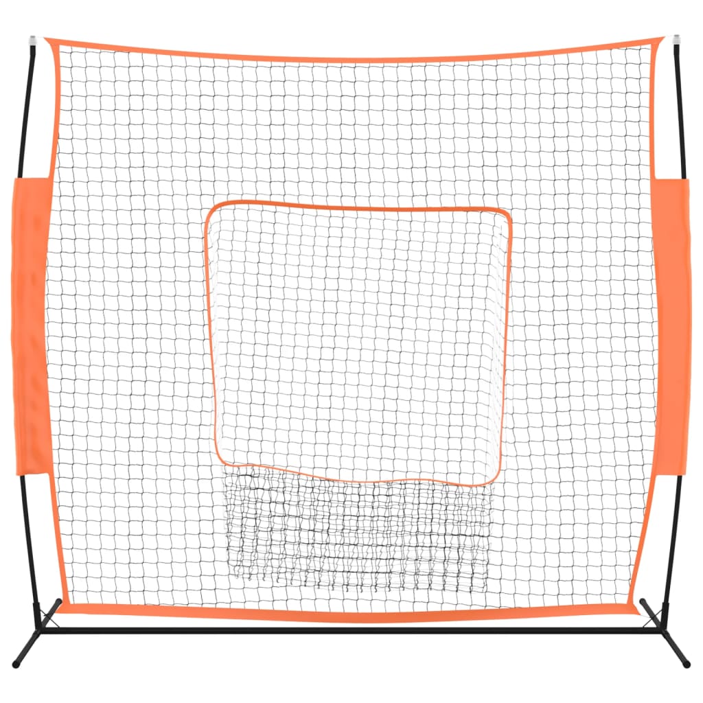 Vidaxl Baseball netto bærbar 219x107x212 cm stål polyester rød svart