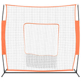 Vidaxl Baseball netto bærbar 219x107x212 cm stål polyester rød svart