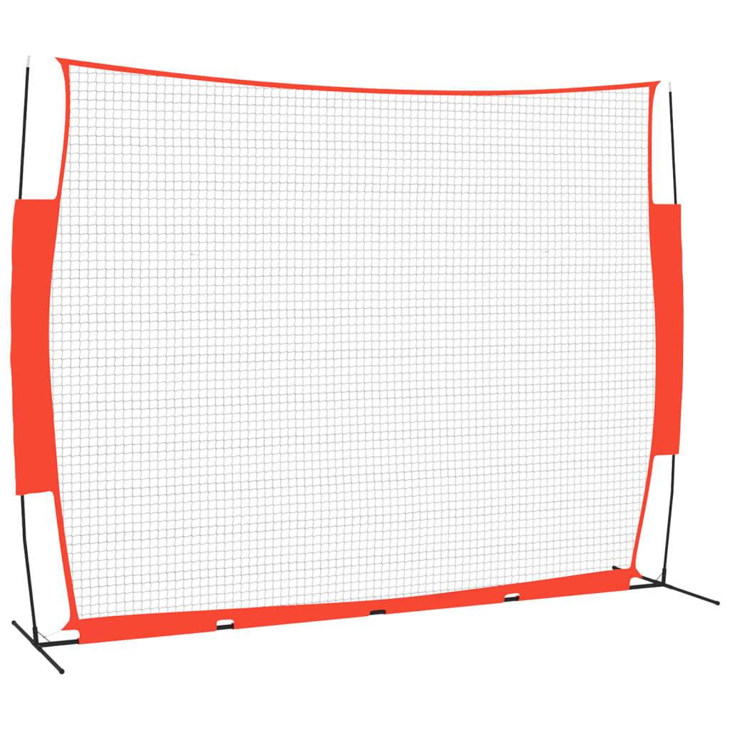 Vidaxl Baseball Net Portabel 369x107x27 CM Stahl polyester rout schwaarz