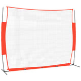 Vidaxl Baseball Net Portabel 369x107x27 CM Stahl polyester rout schwaarz