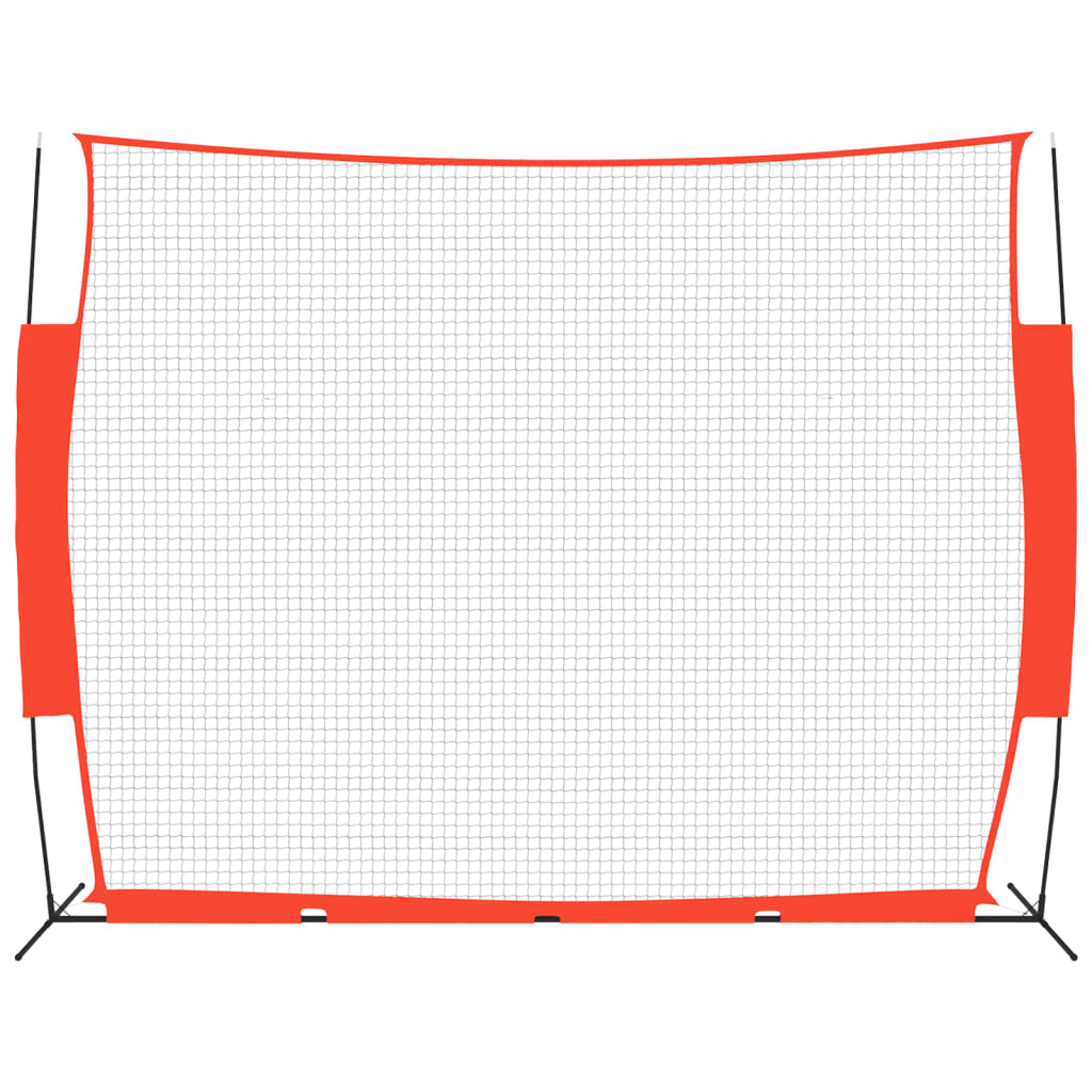 Vidaxl Baseball Net Portabel 369x107x27 CM Stahl polyester rout schwaarz