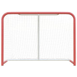 Vidaxl hockeydoel met net 153x60x118 cm staal en polyester rood en wit