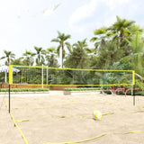 Vidaxl Volleyballnet 823x244 cm Pe Fabric gelb und schwarz