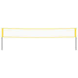 Vidaxl badmintonnet 600x155 cm pe-stof geel en zwart