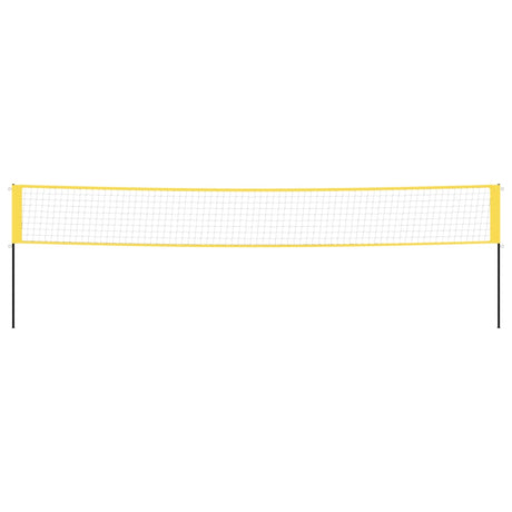 Vidaxl badmintonnet 600x155 cm pe-stof geel en zwart