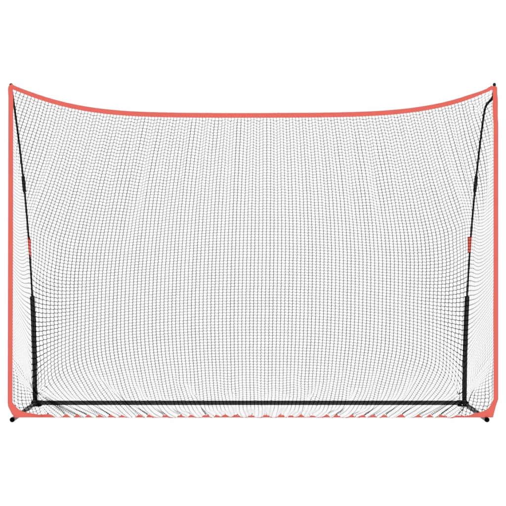 Vidaxl golftrainingsnet 305x91x213 cm polyester zwart en rood