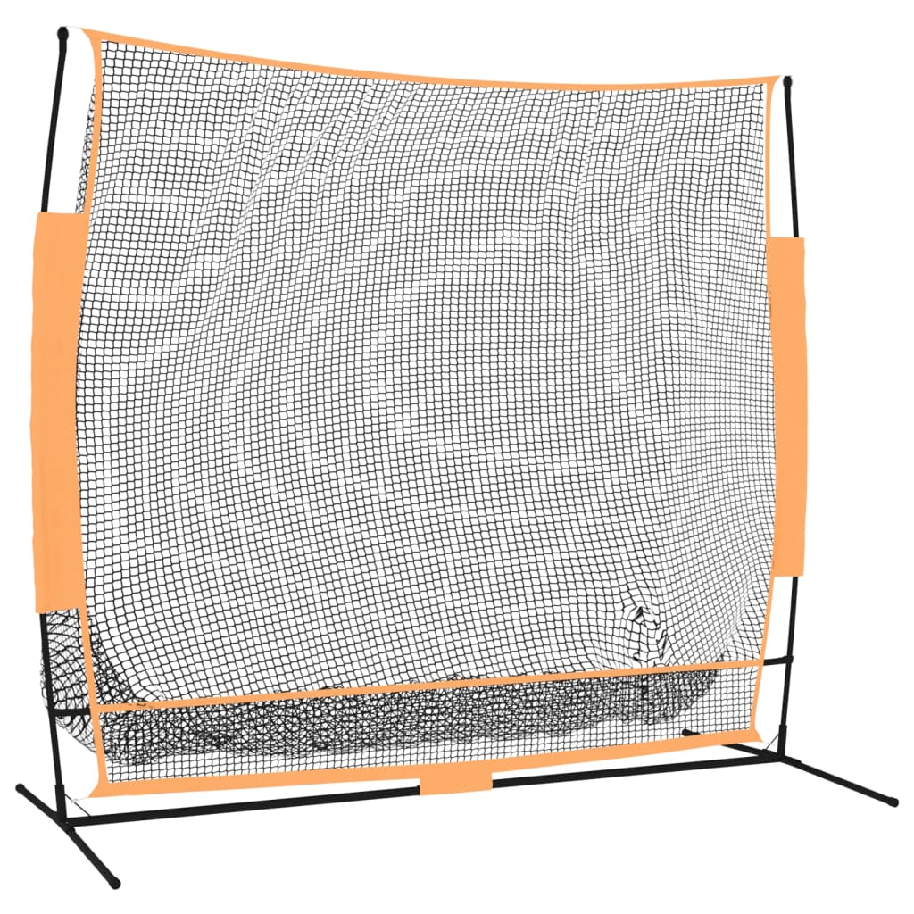 Vidaxl golftrainingsnet 215x107x216 cm polyester zwart en oranje