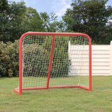 Vidaxl hockeydoel 183x71x122 cm polyester rood en wit