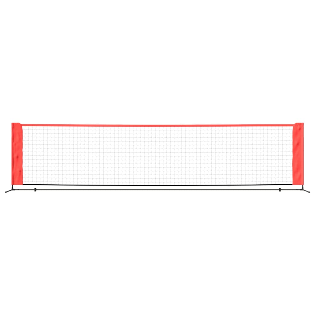 Vidaxl tennisnet 400x100x87 cm polyester zwart en rood