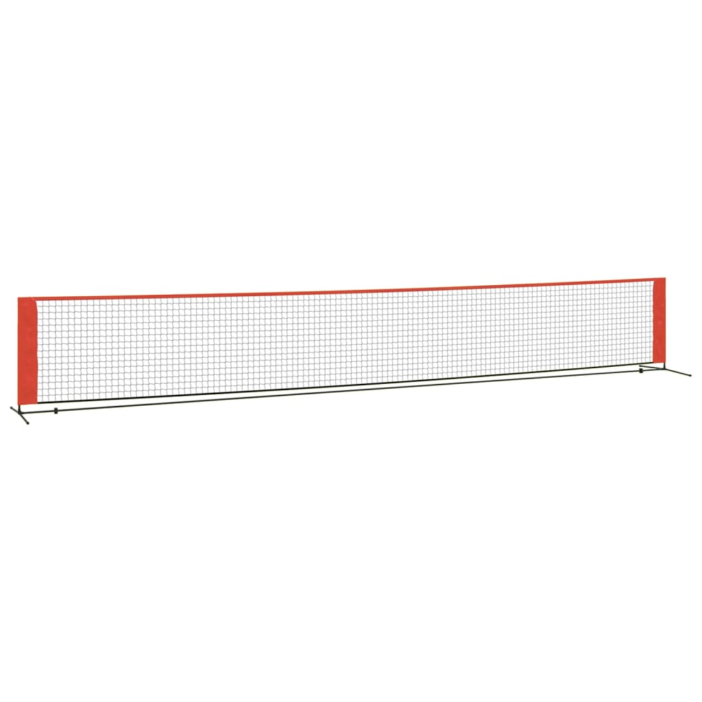 Vidaxl tennisnet 600x100x87 cm polyester zwart en rood