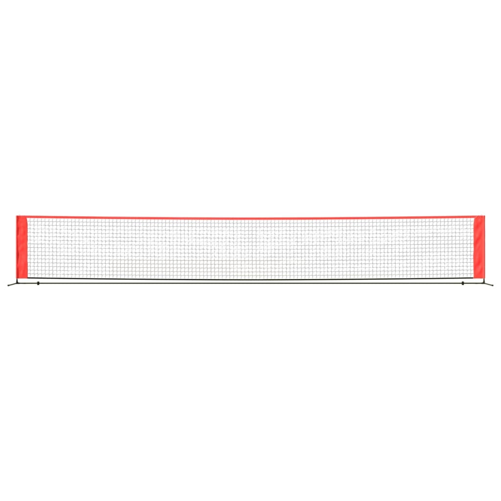 Vidaxl Tennisnet 600x100x87 cm poliéster negro y rojo