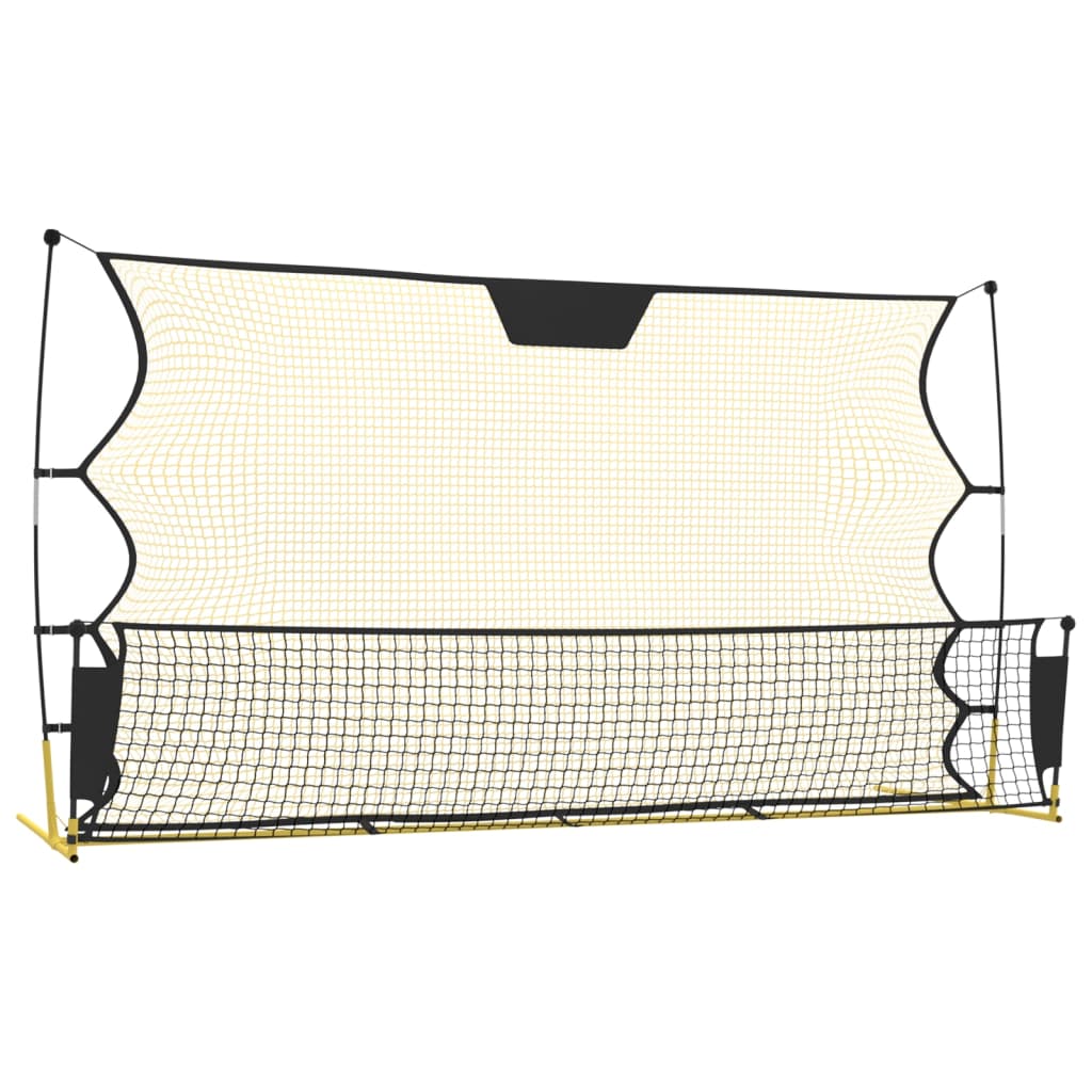 Vidaxl football reboundnet 183x85x120 cm polyester black and yellow