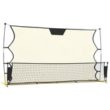 Vidaxl Fussball Reboundnet 183x85x120 cm Polyester schwaarz a giel