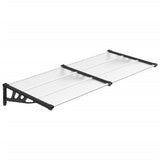 Vidaxl -Tür -Baldachin 199x90 cm Polycarbonat schwarz und transparent