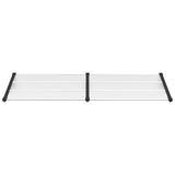 Vidaxl deurluifel 239x90 cm polycarbonaat zwart en transparant
