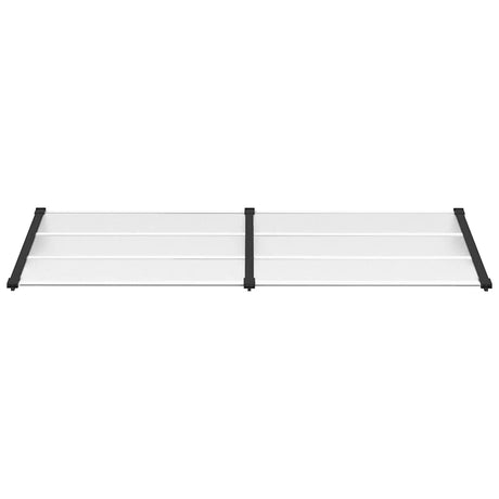 Vidaxl deurluifel 239x90 cm polycarbonaat zwart en transparant
