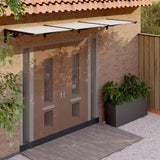 Vidaxl Door Canopy 358,5x90 cm polycarbonat sort og gennemsigtig