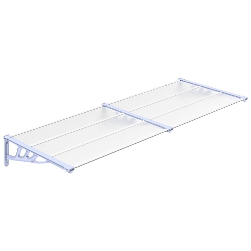 Vidaxl -Tür -Baldachin 239 x 90 cm Polycarbonat grau und transparent