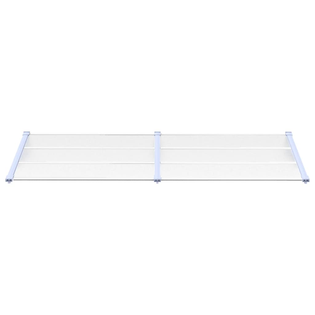 Vidaxl -Tür -Baldachin 239 x 90 cm Polycarbonat grau und transparent