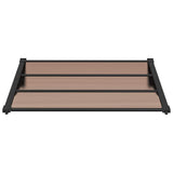 Vidaxl deurluifel 122x90 cm polycarbonaat zwart