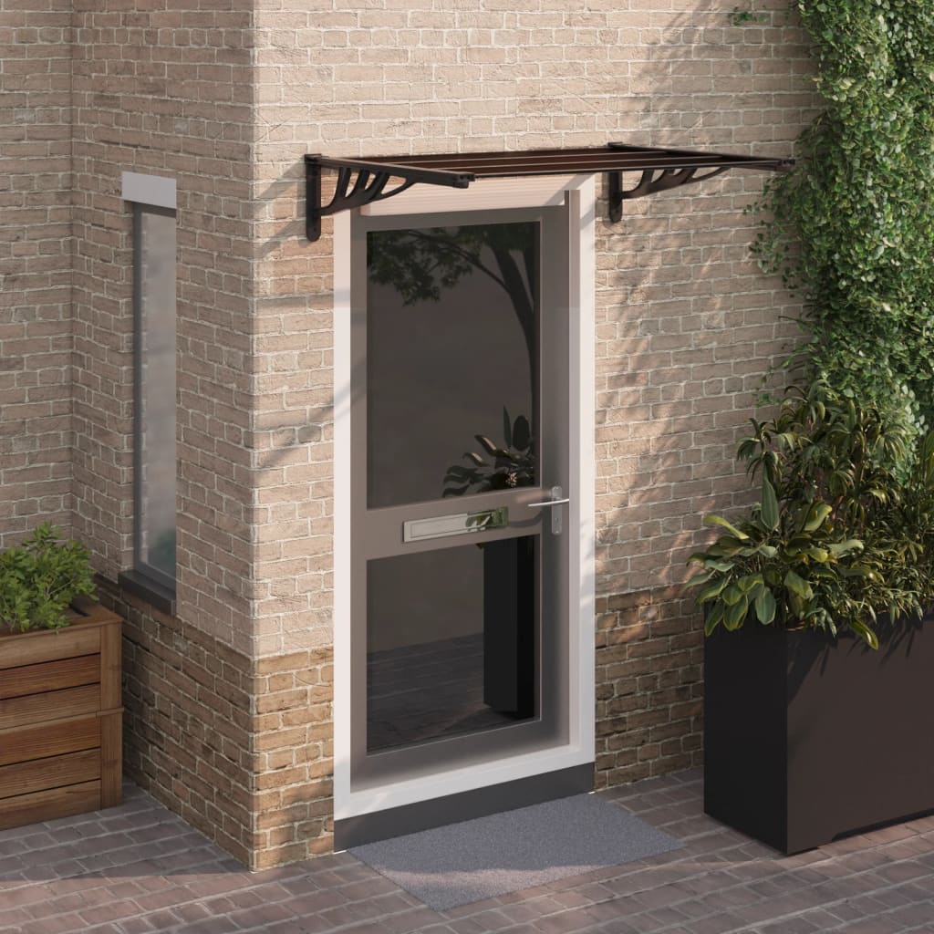 Vidaxl door canopy 122x90 cm Polycarbonate black