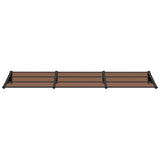 Vidaxl deurluifel 297,5x90 cm polycarbonaat zwart