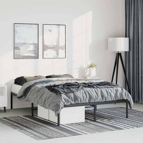 Vidaxl bedframe metaal zwart 135x190 cm