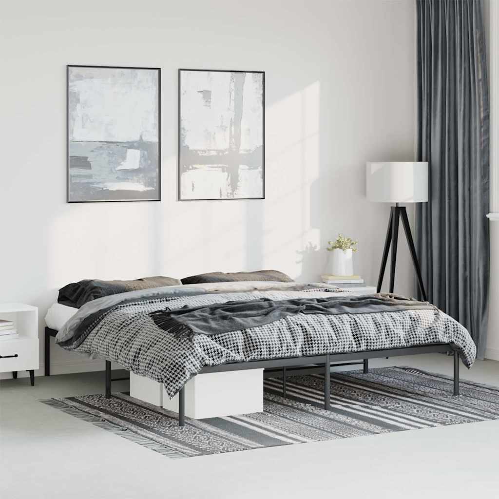 Vidaxl bedframe metaal zwart 183x213 cm
