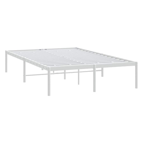 Vidaxl bedframe metaal wit 120x190 cm