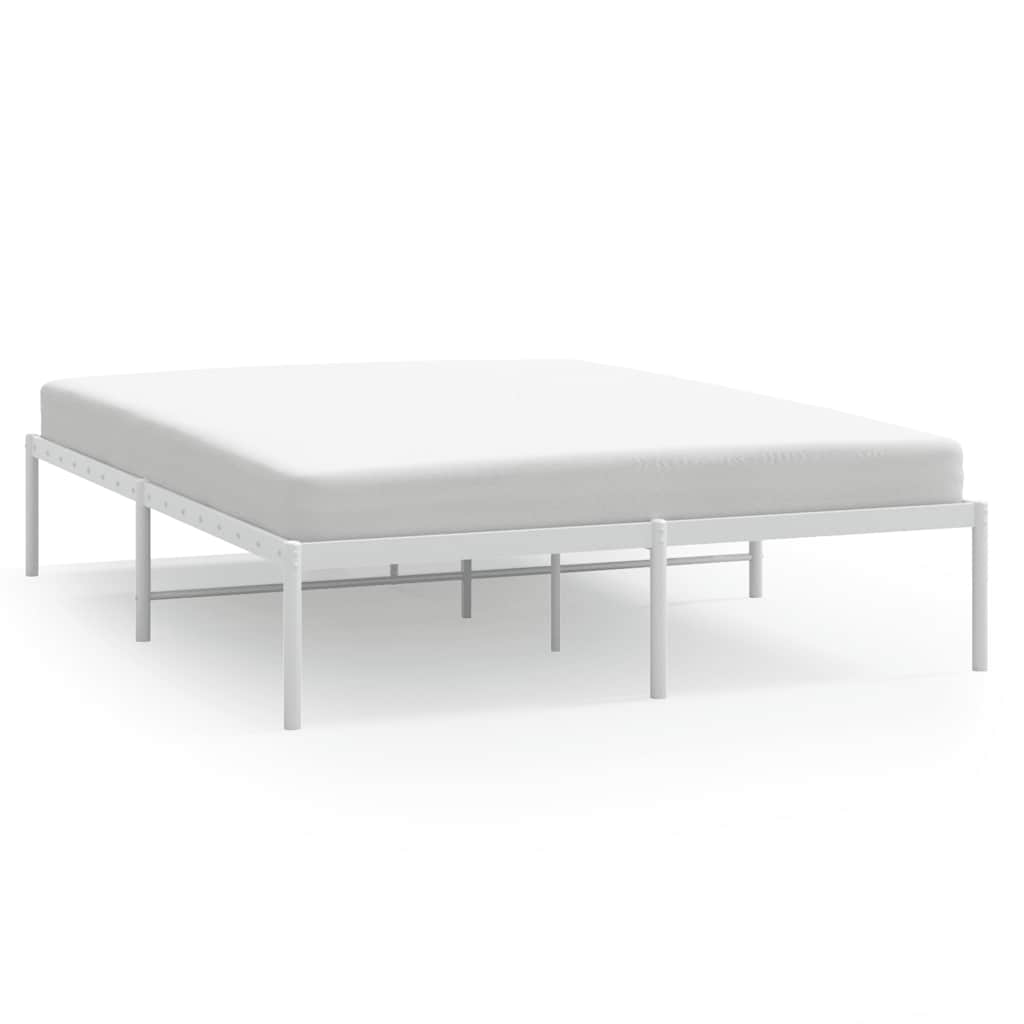 Vidaxl bedframe metaal wit 140x200 cm