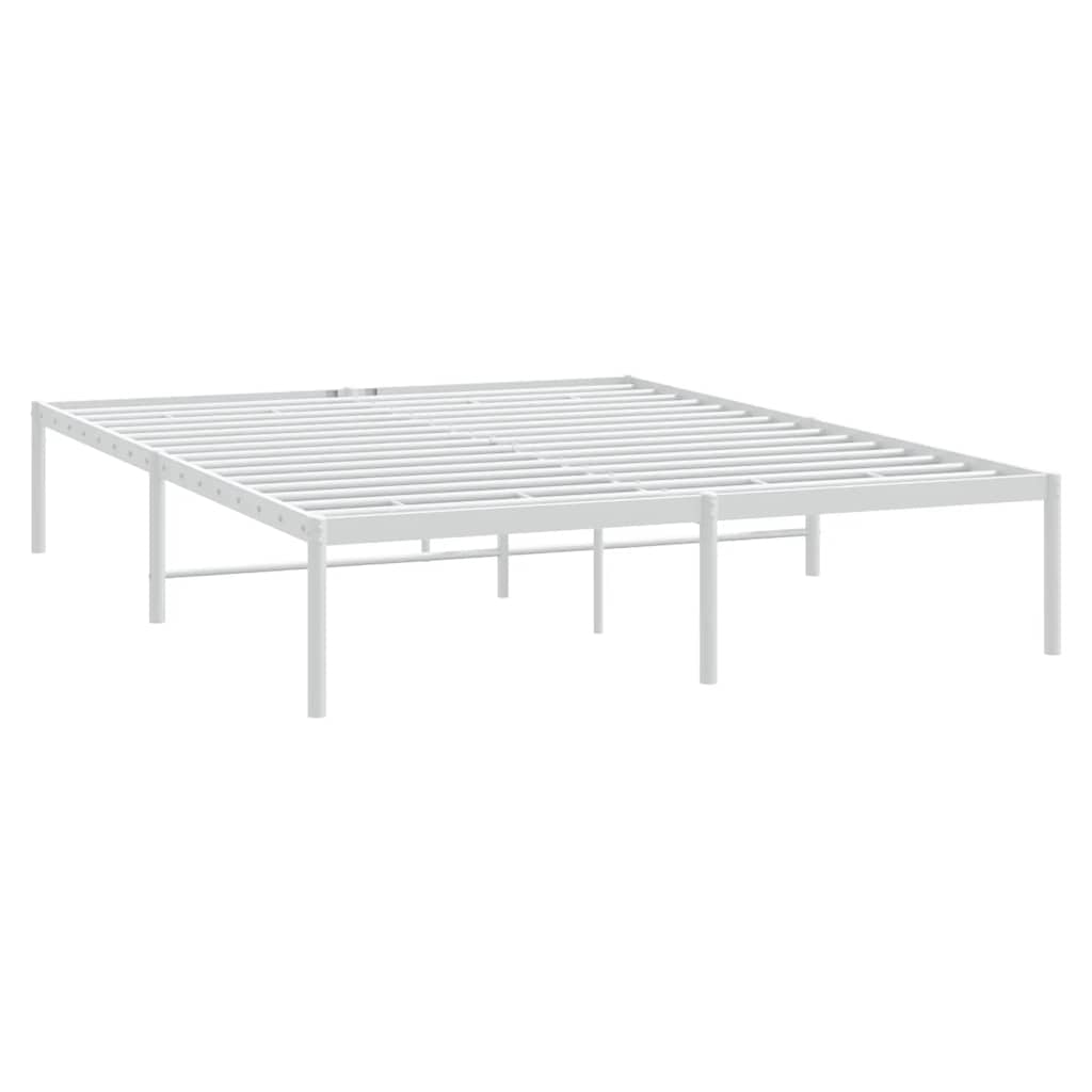 Vidaxl bedframe metaal wit 140x200 cm