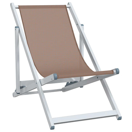 Vidaxl opklapbare stoelen, 2 stuks, bruin aluminium en textilene.