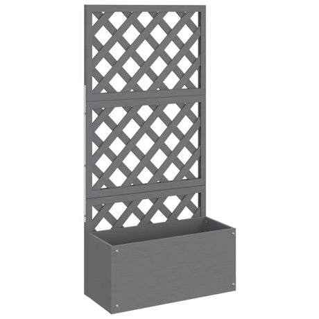 Vidaxl plantenbakken met latwerk 2 st 65x33x135 cm hkc grijs