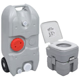 Vidaxl Camping Toilet and Water Tank Set portable