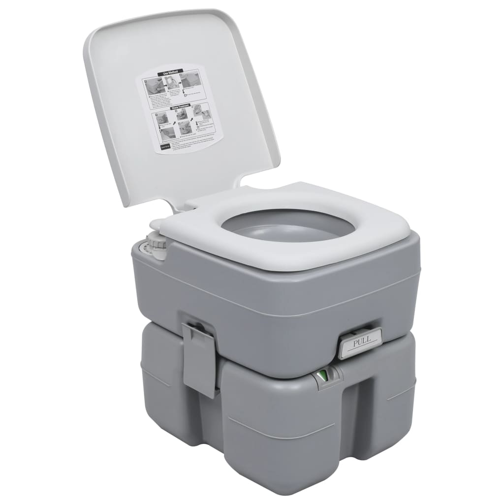 Vidaxl Camping Toilet and Water Tank Set portable