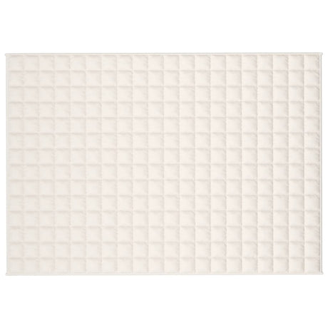 Vidaxl verzwaringsdeken 135x200 cm 6 kg stof lichtcrèmekleurig