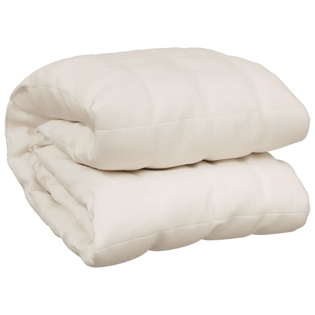 VIDAXL Coperta debole 152x203 cm 7 kg di crema leggera in tessuto