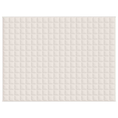 Vidaxl verzwaringsdeken 152x203 cm 7 kg stof lichtcrèmekleurig
