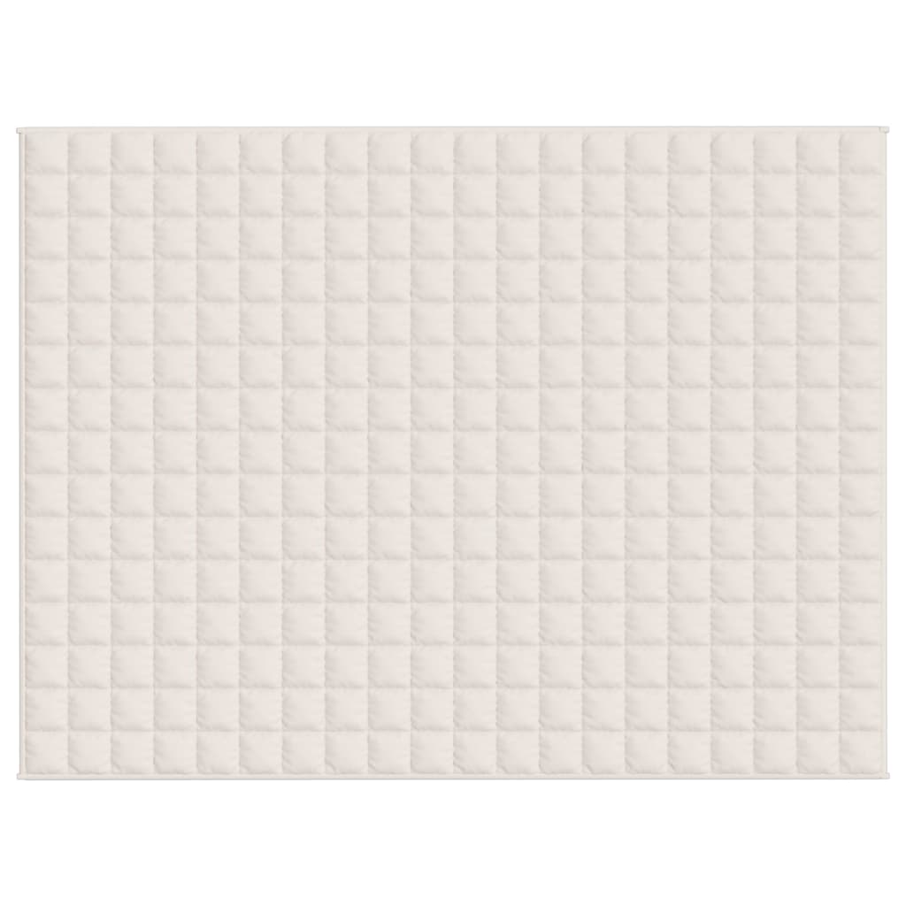 VIDAXL Coperta debole 152x203 cm 7 kg di crema leggera in tessuto