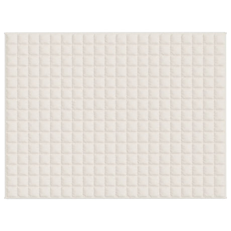 Vidaxl verzwaringsdeken 152x203 cm 11 kg stof lichtcrèmekleurig