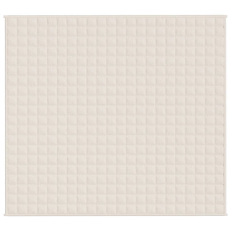Vidaxl verzwaringsdeken 200x230 cm 9 kg stof lichtcrèmekleurig