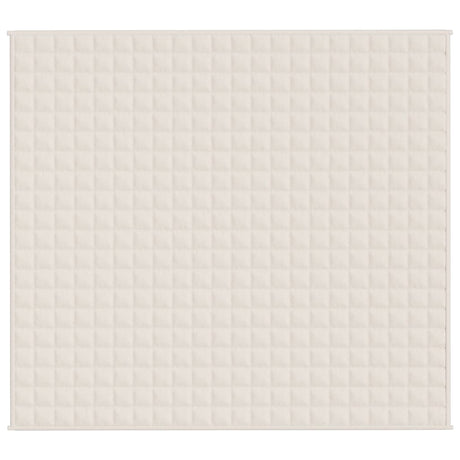 Vidaxl verzwaringsdeken 200x220 cm 13 kg stof lichtcrèmekleurig