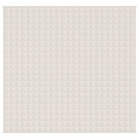 Vidaxl verzwaringsdeken 220x240 cm 11 kg stof lichtcrèmekleurig