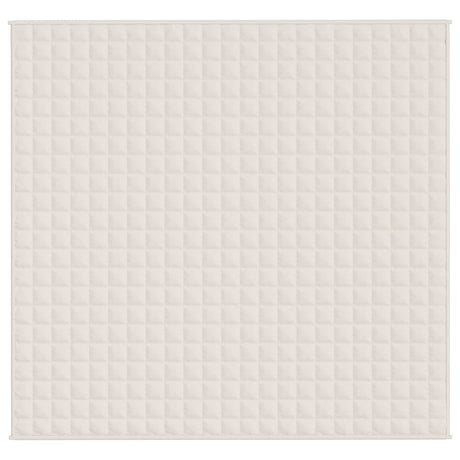 Vidaxl verzwaringsdeken 220x230 cm 15 kg stof lichtcrèmekleurig