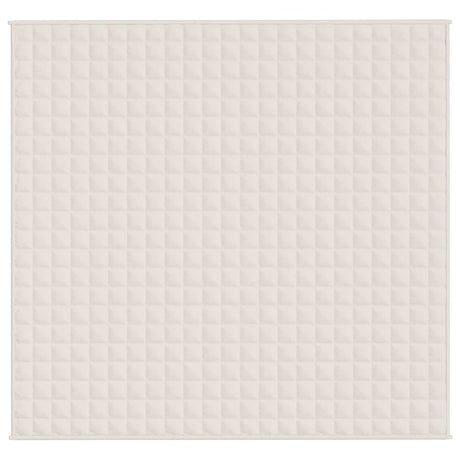 Vidaxl verzwaringsdeken 220x240 cm 15 kg stof lichtcrèmekleurig