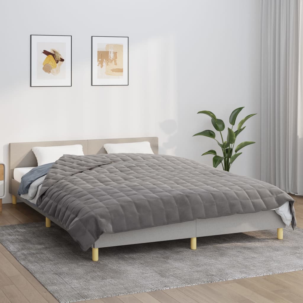 Vidaxl schwache Decke 200x220 cm 9 kg Stoff grau