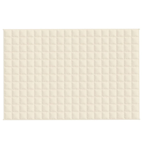 Vidaxl verzwaringsdeken 122x183 cm 9 kg stof lichtcrèmekleurig