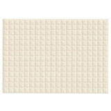 Vidaxl verzwaringsdeken 135x200 cm 6 kg stof lichtcrèmekleurig